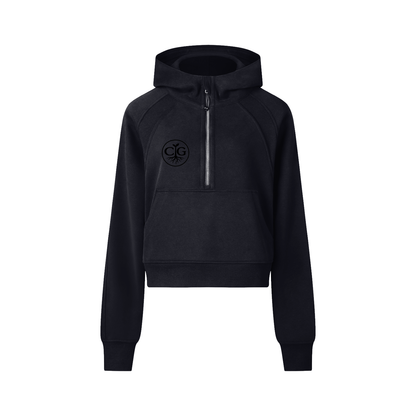 Cropped Half-Zip Hoodie