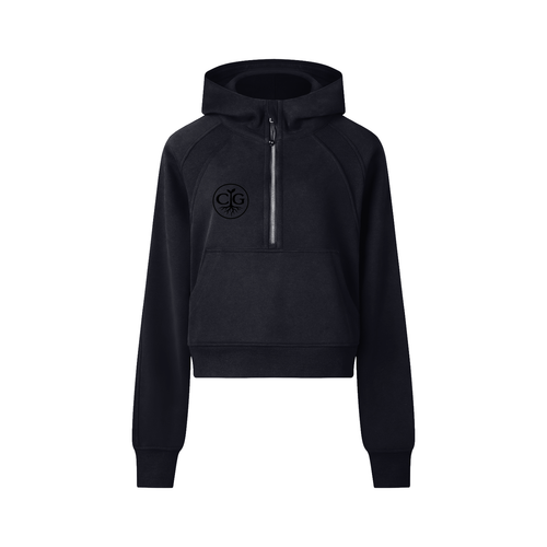 Cropped Half-Zip Hoodie