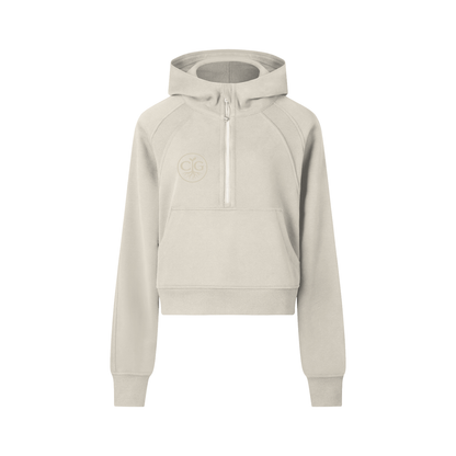 Cropped Half-Zip Hoodie