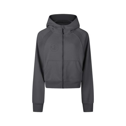 Cropped Zip-Through Hoodie