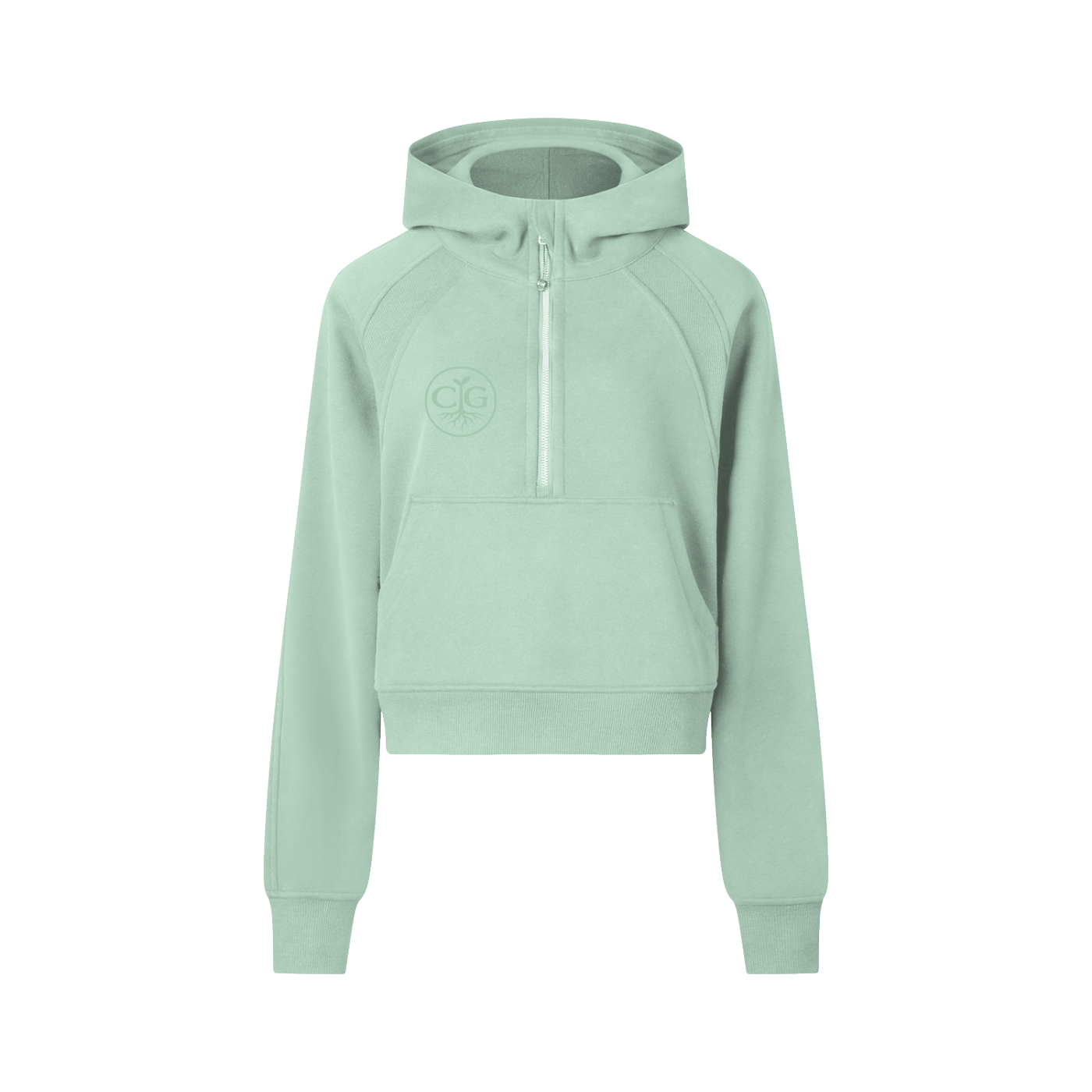 Cropped Half-Zip Hoodie