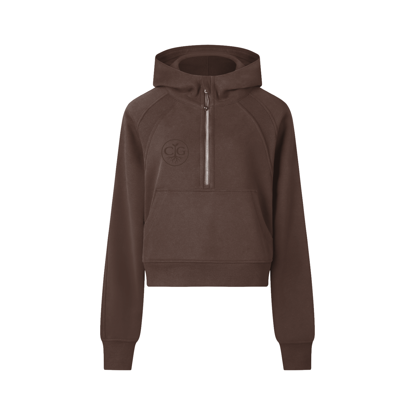 Cropped Half-Zip Hoodie