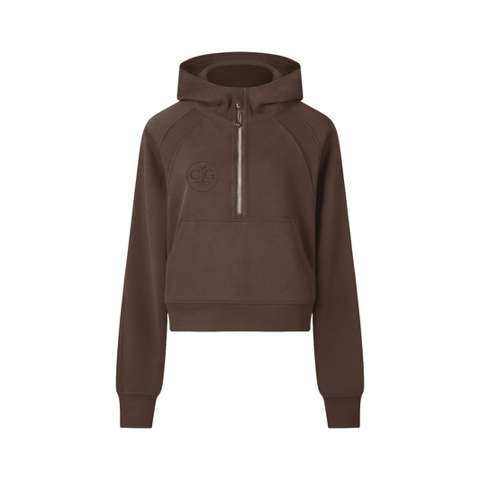Cropped Half-Zip Hoodie