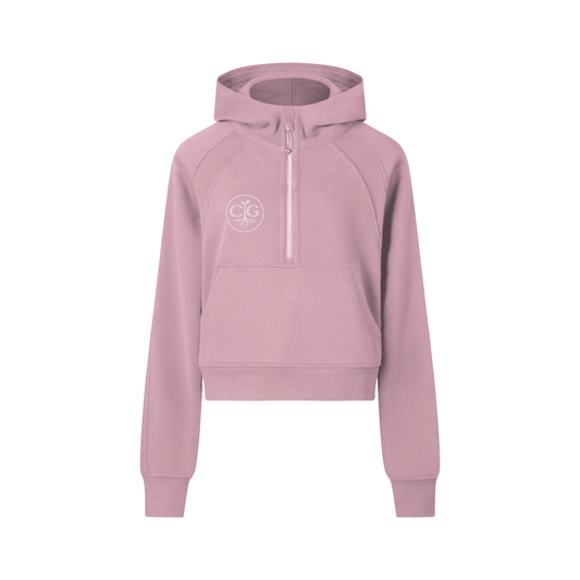 Cropped Half-Zip Hoodie