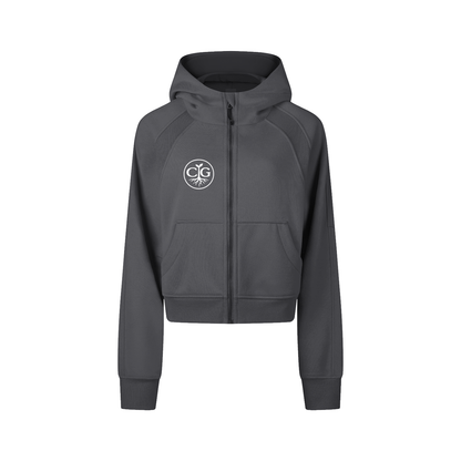 Cropped Zip-Through Hoodie