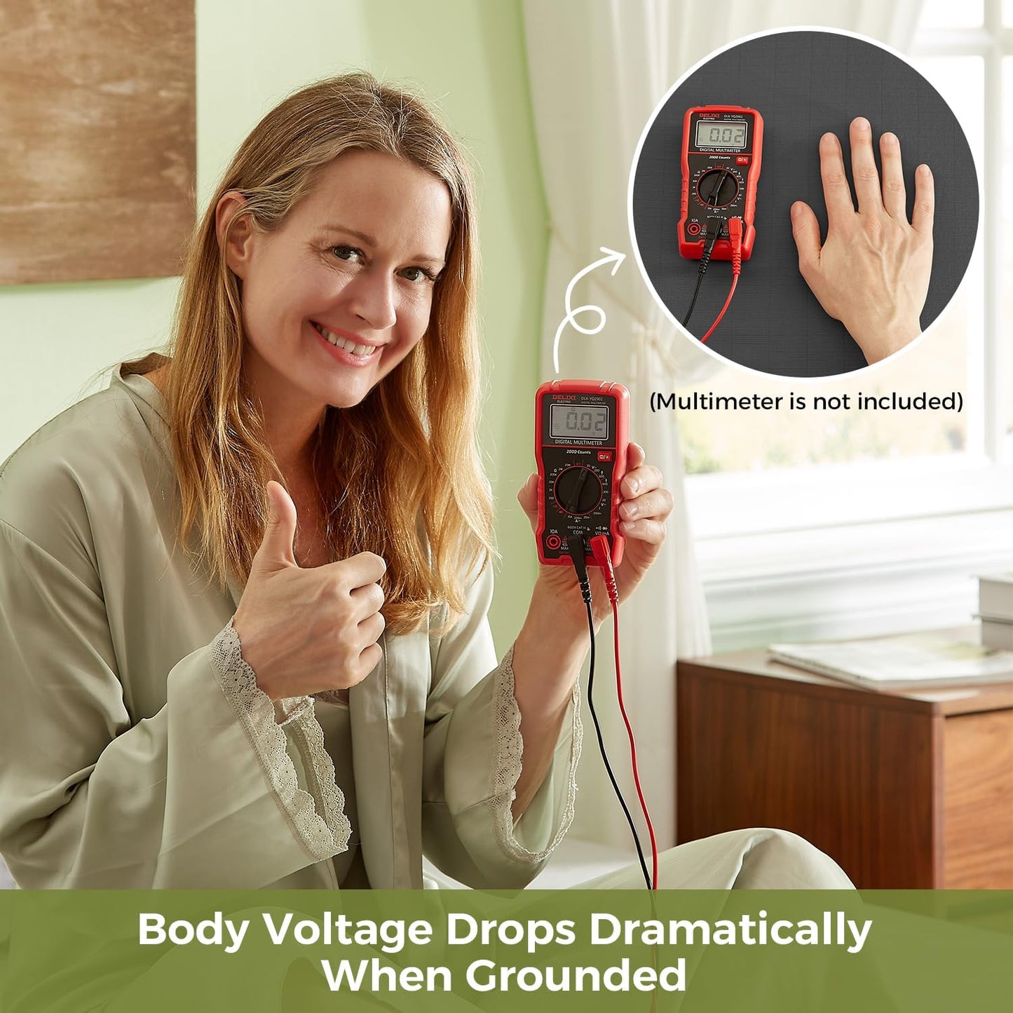 Grounding Sheets for All Mattress Sizes, 90% Viscose Derived from Bamboo 10% Silver Fiber Grounding Mat for Bed Grounded Sheets Earth Mat Pad for Queen Cal King Twin XL Full 104"x24" (Black)