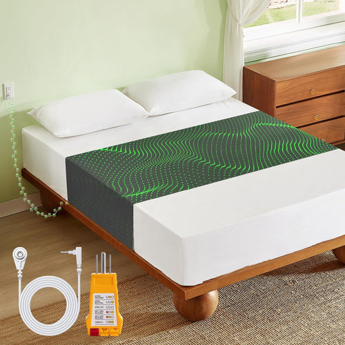 Grounding Sheets for All Mattress Sizes, 90% Viscose Derived from Bamboo 10% Silver Fiber Grounding Mat for Bed Grounded Sheets Earth Mat Pad for Queen Cal King Twin XL Full 104"x24" (Black)