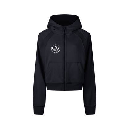 Cropped Zip-Through Hoodie