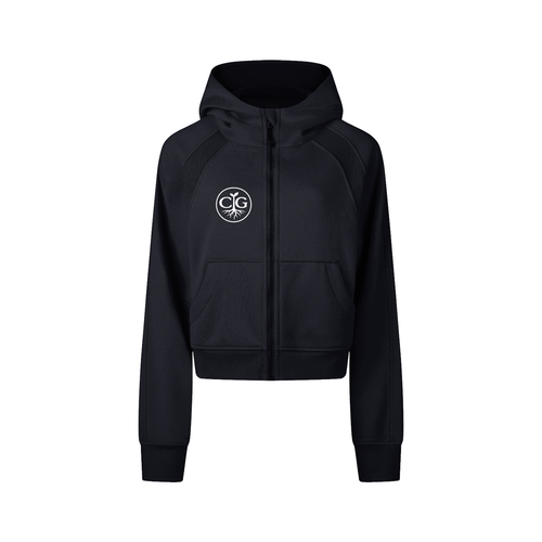 Cropped Zip-Through Hoodie