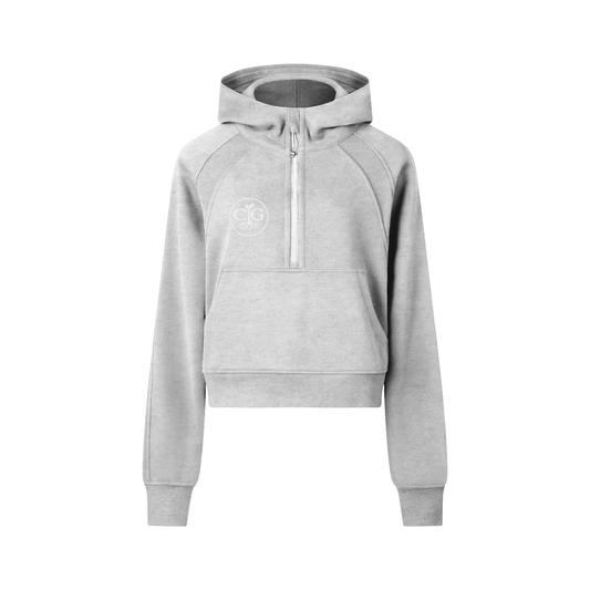Cropped Half-Zip Hoodie