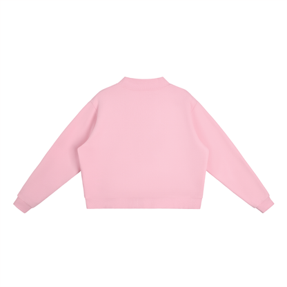 Essential Fleece Mock-Neck Crew Sweatshirt