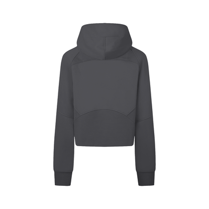 Cropped Zip-Through Hoodie