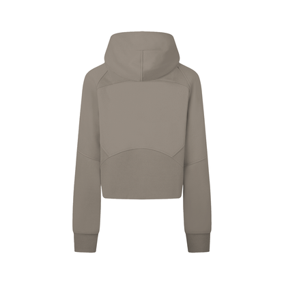 Cropped Zip-Through Hoodie